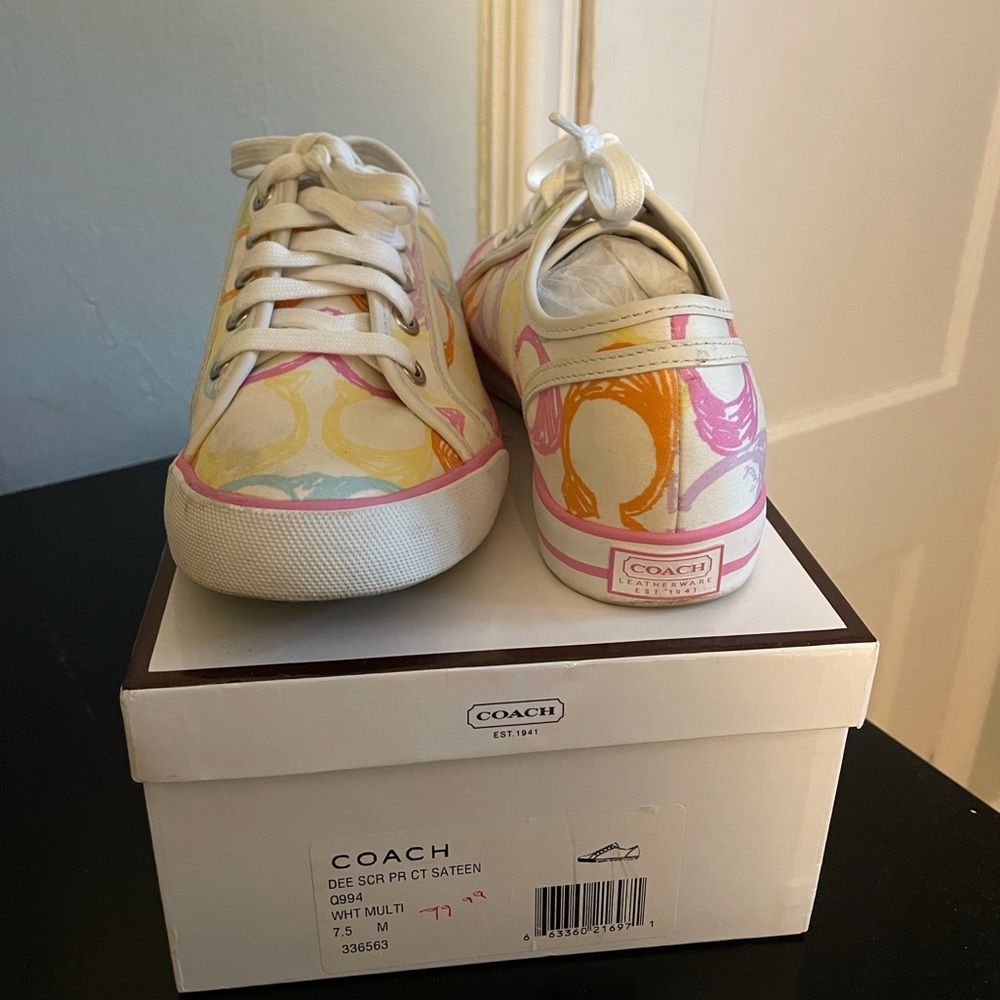 Coach colorful sneakers gently used